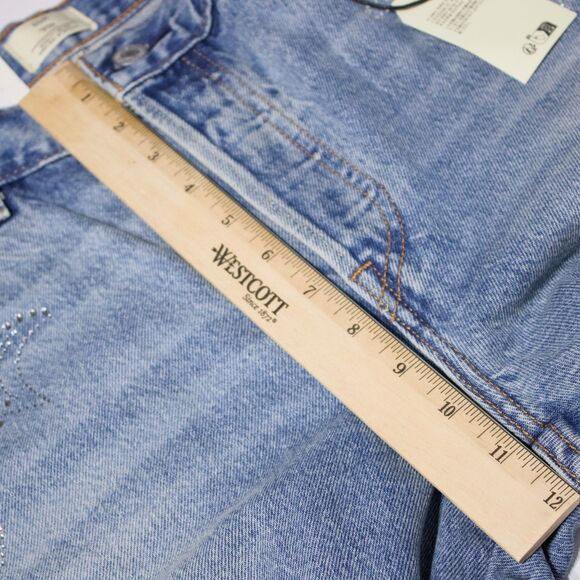 NWT $150 Levi's x Beyonce 501 '90s Light Wash Jeans Rhinestones Women Size 29x30 - Picture 16 of 16